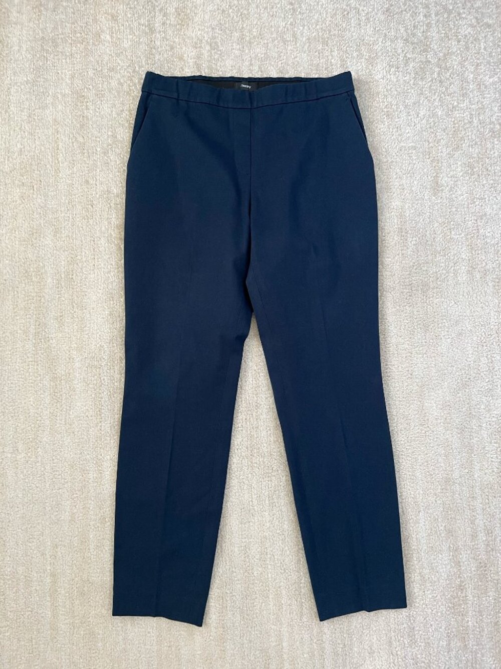 Theory Thaniel Blue Cotton Cropped Pants 4